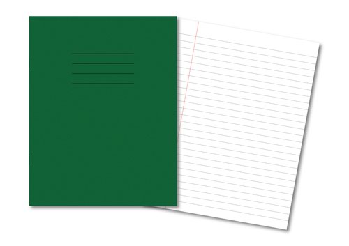 Hamelin Exercise Book 229X178mm 8mm Ruled and Margin 80 Pages/40 Sheets Dark Green Pack 100