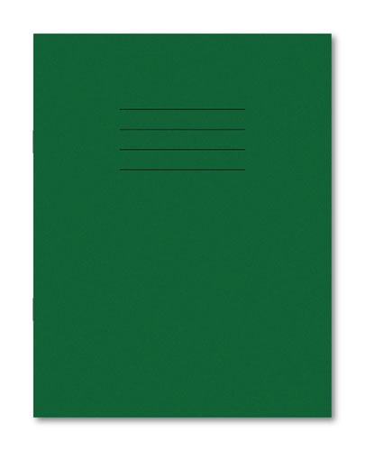 Hamelin Exercise Book 229X178mm 8mm Ruled & Margin / Plain Alt 80 Pages/40 Sheets Dark Green Pack 100