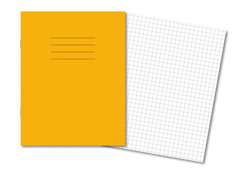 Hamelin Exercise Book 229X178mm 7mm Squared 80 Pages/40 Sheets Yellow Pack 100