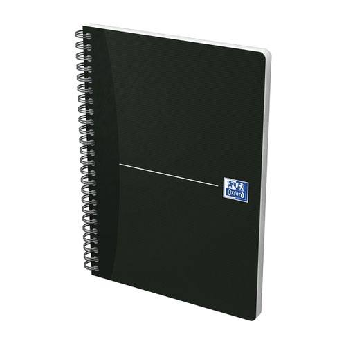 Oxford Card Cover Wirebound Notebook A4 Black (5 Pack) 100102931