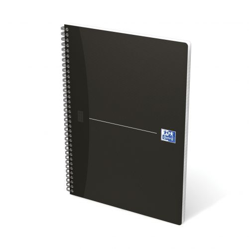 Oxford Card Cover Wirebound Notebook A4 Black (Pack of 5) 100102931