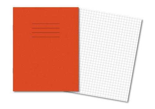 Hamelin Exercise Book 229X178mm 7mm Squared 80 Pages/40 Sheets Orange Pack 100