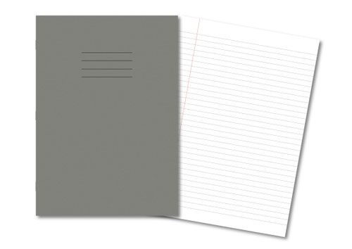 Hamelin Exercise Book A4 8mm Ruled and Margin 80 Pages/40 Sheets GREY Pack 50