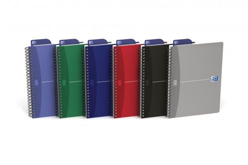Oxford Card Cover Wirebound Notebook A5 Assorted (Pack of 5) 100103741