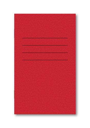 Hamelin Exercise Book 165X101mm 6mm Ruled with Centre Margin 48 Pages/24 Sheets Red 100 Per Carton