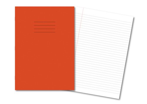 Hamelin Exercise Book A4 8mm Ruled and Margin 80 Pages/40 Sheets Orange Pack 50