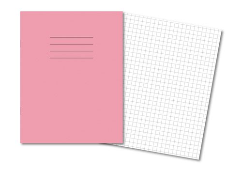 Hamelin Exercise Book 229X178mm 7mm Squared 80 Pages/40 Sheets Pink Pack 100