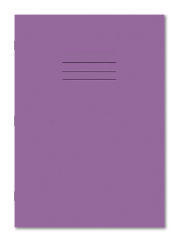 Hamelin Exercise Book A4 8mm Ruled / Plain Alt 80 Pages/40 Sheets Purple Pack 50