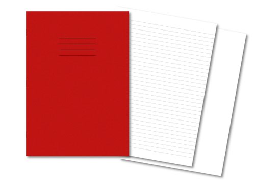 Hamelin Exercise Book A4 8mm Ruled / Plain Alt 80 Pages/40 Sheets Red Pack 50