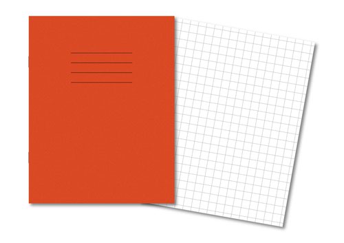 Hamelin Exercise Book 229X178mm 10mm Squared 80 Pages/40 Sheets Orange Pack 100