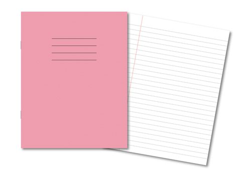 Hamelin Exercise Book 229X178mm 8mm Ruled and Margin 80 Pages/40 Sheets Pink Pack 100