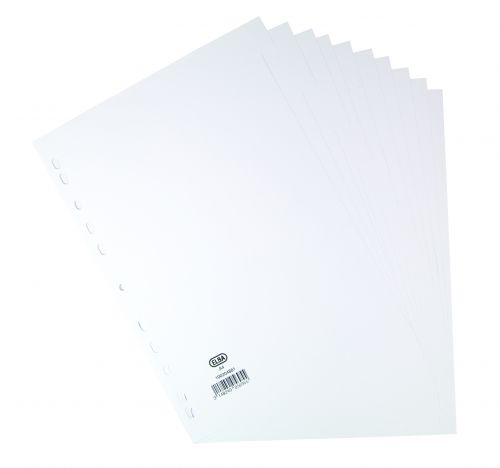 Elba Card Subject Dividers 10 Part A4 White 100204881