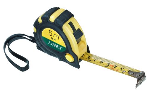 Linex 5 Meter Tape Measure Black/Yellow 100411025