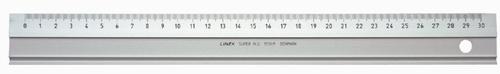 Linex Hobby Cutting Ruler Anti-slip Light Aluminium 1 Bevelled 1 Plain Side 500mm Silver Ref 1950M