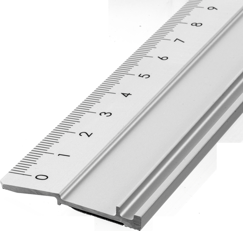Linex Hobby Cutting Ruler Anti-slip Light 1 Bevelled Side 1 Plain Side 50cm 