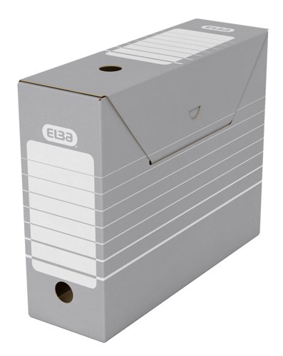 ELBA Archive Box TRIC System Automatic Assembly Set of 50 A4 Format Grey/White