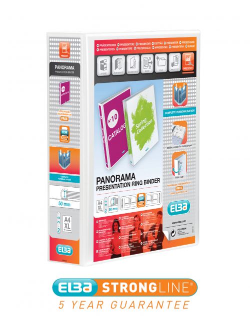 19937HB | Deliver your presentation in this professional ring binder with clear pockets on the front, back and spine for ultimate personalisation. Use with punched pockets and dividers without overhang due to the wider A4+ size. The 2 D-rings hold the papers securely in place so is perfect for presenting reports or plans and storing A4 sheets or documents. Ideal for companies who require a professional image and presentation.