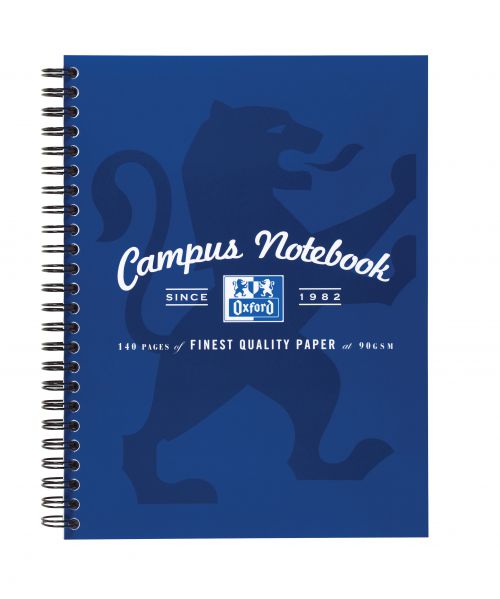 Oxford Campus Nbk Wbnd 90gsm Ruled Margin Perf Punched 2 Holes 140pp A5+ Assorted Ref 400013922 [Pack 5] Hamelin