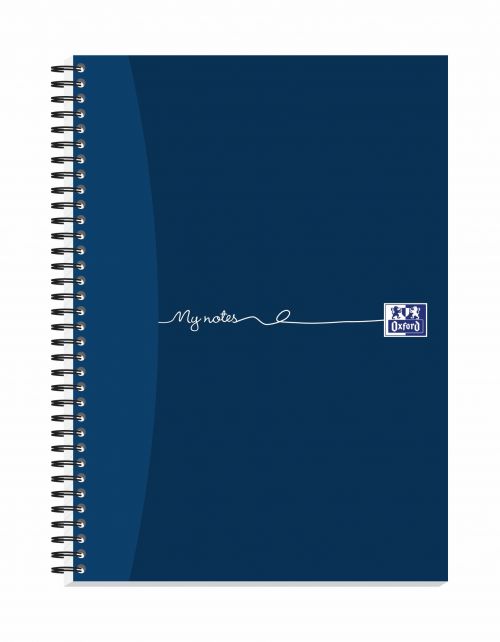 Oxford My Notes Notebook A4 Card Cover Wirebound Ruled Margin 100 Pages (Pack 5) 400020193