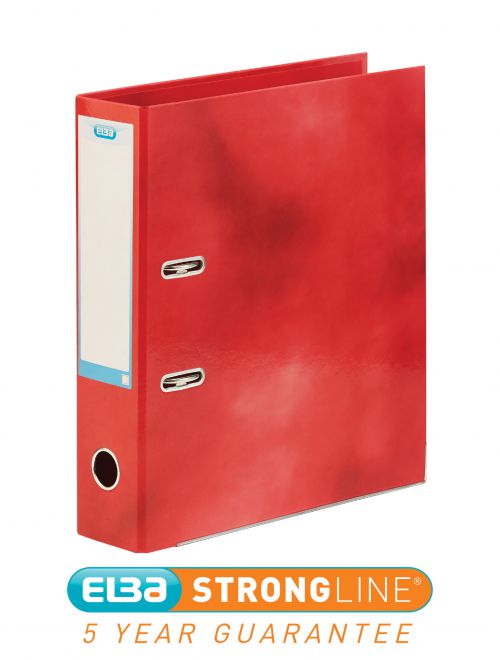 400021004 Elba Classy Lever Arch File A4 70mm Spine Cloudy Red