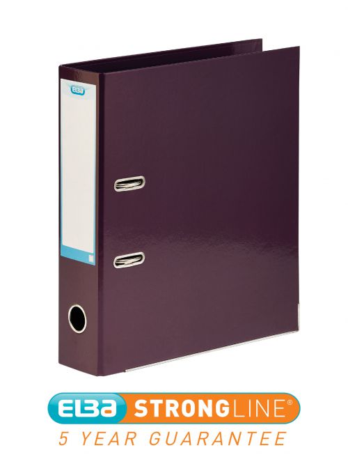400021021 Elba Classy Lever Arch File A4 70mm Spine Metallic Purple
