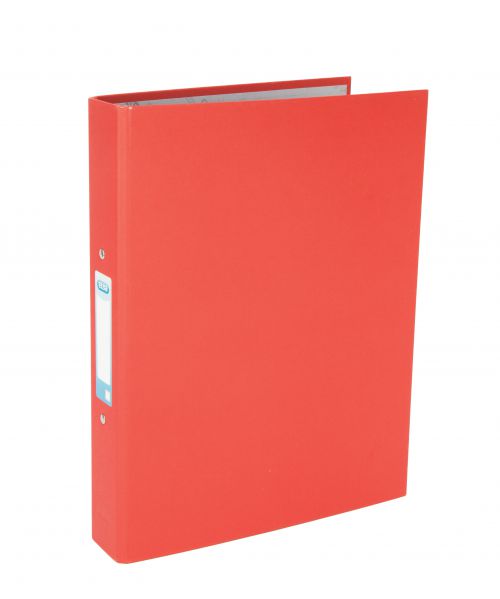 Elba Ring Binder A4+ 25mm Capacity 30mm Spine Paper On Board 2 O-Ring Red (Pack 10) 400033497