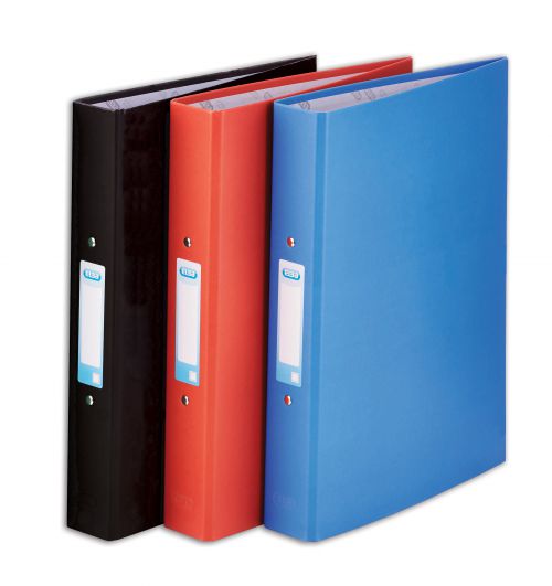 Elba Ring Binder Paper On Board 2 O-Ring 25mm Size A4 Plus Assorted Ref 400033510 [Pack 10]