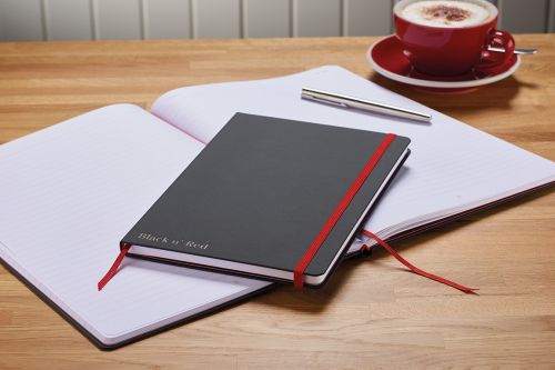 Black n' Red Casebound Hardback Notebook A5 Black 400033673 JD812001