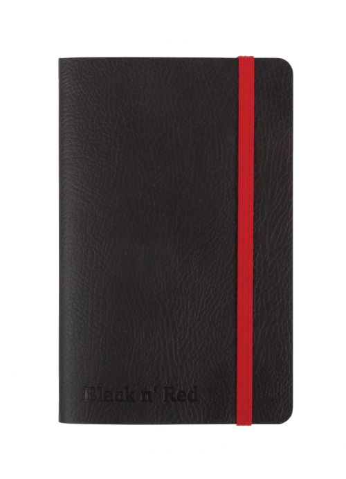 Black n Red Business Journal Soft Cover A6 144pg Ruled With Numbered Pages 400051205