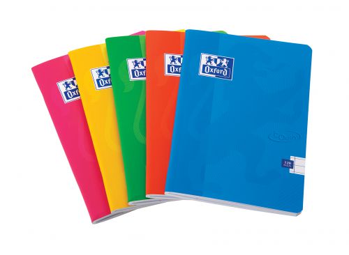 Oxford Touch A5 120 Page Softcover Stapled Notebook Assorted (Pack of 5)