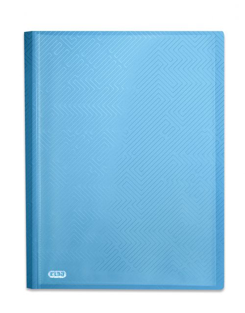 Elba Plastic Display Book 20 Pocket - Polypropylene Translucent - Blue (Pack 10)