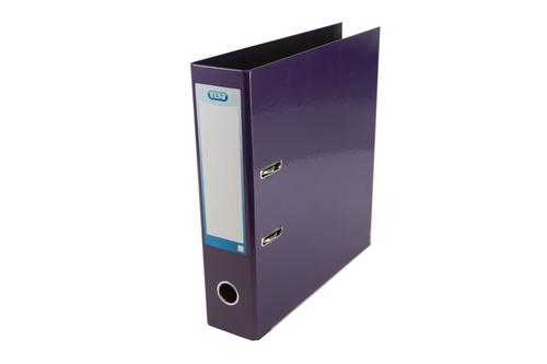 Elba Lever Arch File Laminated Gloss Finish 70mm Capacity A4+ Metallic Purple Ref 400021021