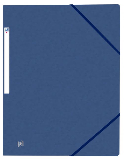 Oxford Folder Elasticated 3-Flap 450gsm A4 Assorted Ref 400114319 [Pack 10]