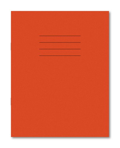 Hamelin Exercise Book 229X178mm 8mm Ruled & Margin / Plain Alt 80 Pages/40 Sheets Orange Pack 100