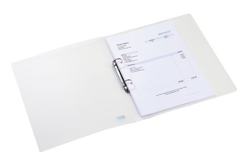 These durable 2 O-ring polypropylene ring binders are built to ensure long lasting use, with an imprinted pattern for a professional finish. Ideal for use with dividers or punched pockets to keep documents safe, protected and quick to access.