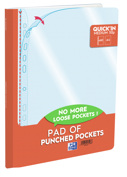 Oxford A4 Punched Pocket Pad Clear 55 Micron 400129426 [Pad 60]