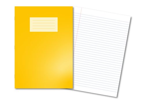 400136166 Oxford Exercise Book A4 8mm Ruled and Margin 80 Pages/40 Sheets Yellow 50 Per Carton