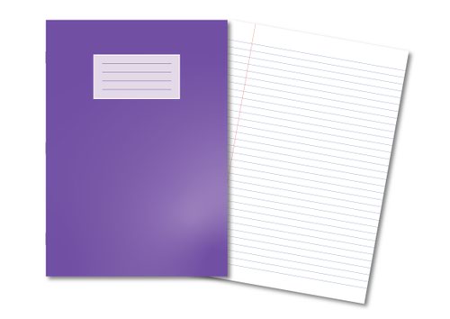 400136169 Oxford Exercise Book A4 8mm Ruled and Margin 80 Pages/40 Sheets Purple 50 Per Carton