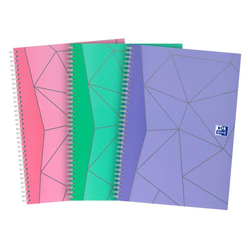 Oxford Twinwire Pastel Notebook 200 Pages A5 Assorted (Pack 3) 400155746