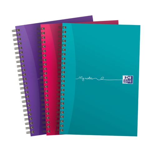 Oxford Mynotes Twinwire Notebook 200 Pages A5 Assorted (Pack 3) 400159503