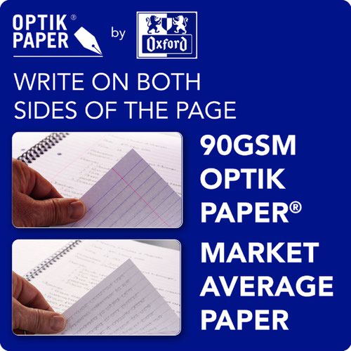 Oxford My Notes A5 Card Cover Wirebound Notebook Ruled with Margin and Perforated 200 Page Asstd PK3 Notebooks PD1701