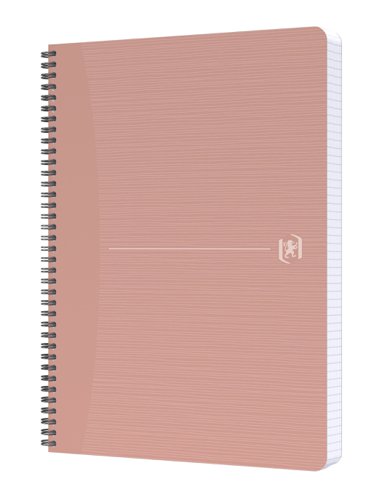 Oxford My Rec'Up A4 Twin-wire Notebook Ruled 180 Pages Pink Recycled