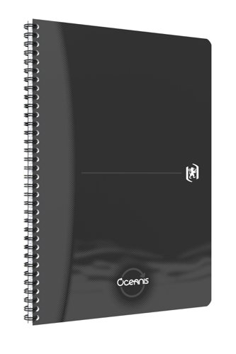 Oceanis A4 Twin Wire Notebook Ruled Black - 400180067  23015HB