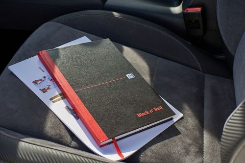 Black n' Red Ruled Casebound Hardback Notebook 192 Pages B5 (Pack of 5) 400082917