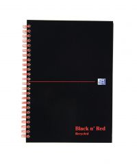 Black n' Red Wirebound Recycled Ruled Hardback Notebook A5 (Pack of 5) 846350962