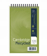 Cambridge Recycled Reporters Notebook Ruled 120 Pages (Pack of 10) 100080120