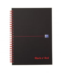 Black n' Red Ruled Wirebound Hardback Notebook 140 Pages A5 (Pack of 5) 846354906