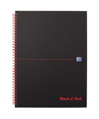 Black n' Red Smart Ruled Wirebound Hardback Notebook 140 Pages A4+ (Pack of 5) 846364903