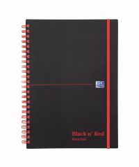 Black n' Red Wirebound Recycled Polypropylene Notebook 140 Pages A5 (Pack of 5) 100080221