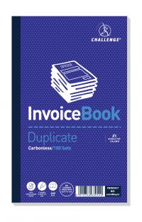 Challenge Duplicate Invoice Single VAT Column Book 100 Sets 210 x 130mm (Pack of 5) 100080412